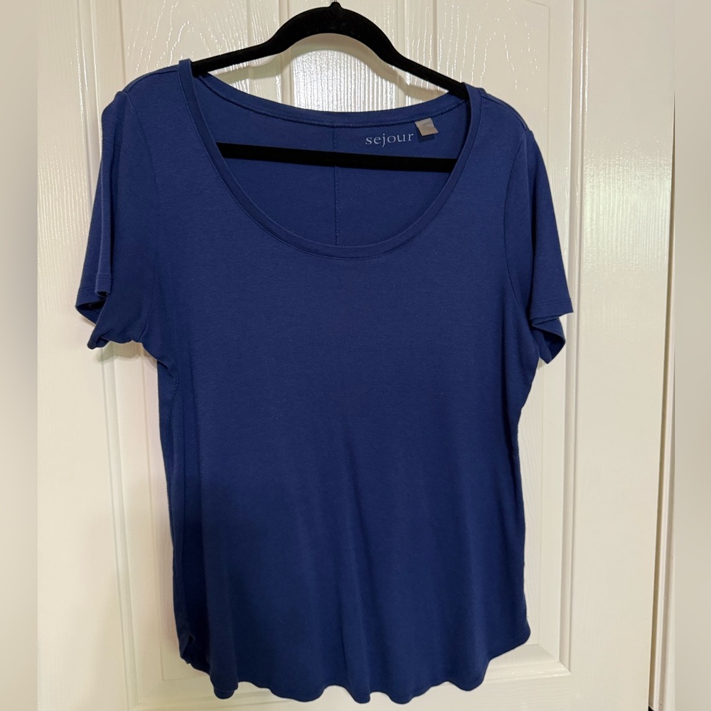 Sejour Navy Short Sleeve T-Shirt